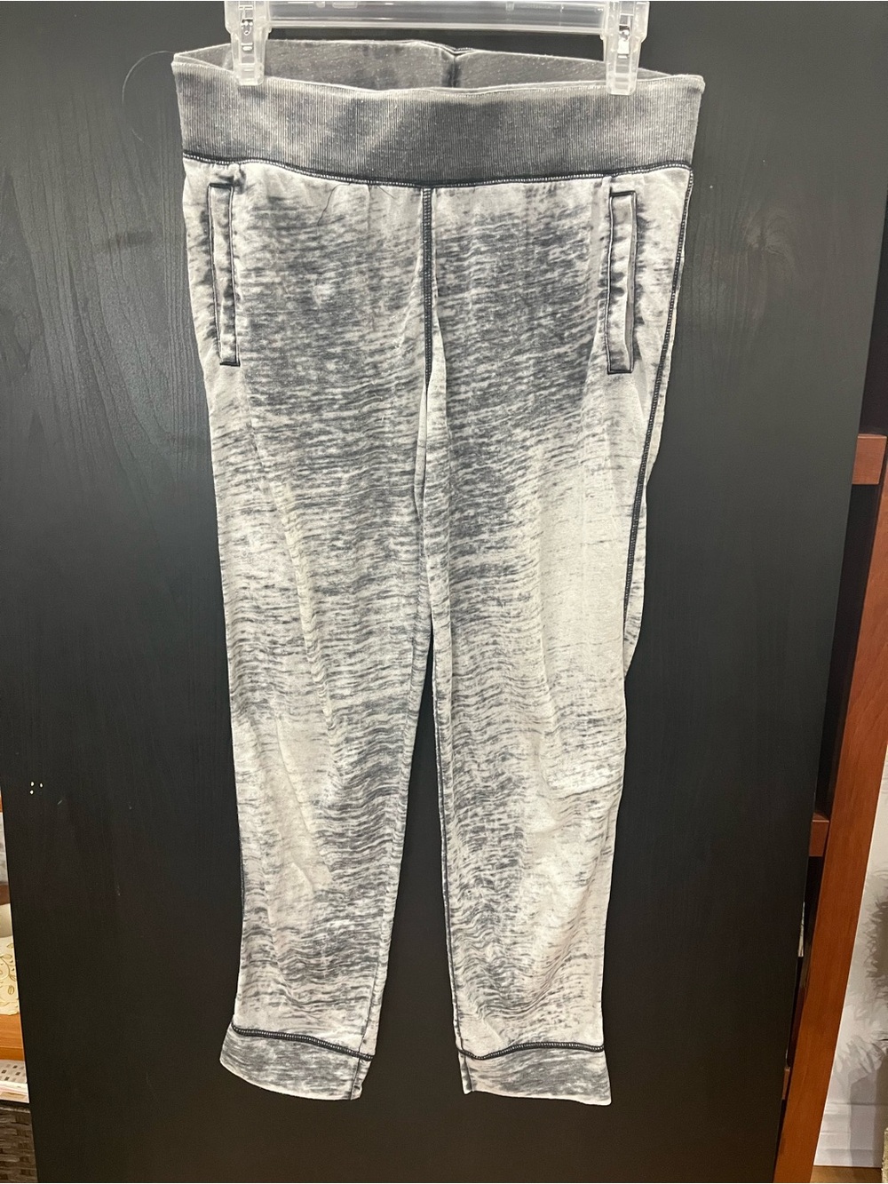 DKNY Soft Gray Thin Marbled Jogger Pants